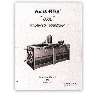 Model 860L Surface Grinder Manual (image for) Model 860L Surface Grinder Manual